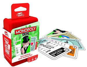 Monopoly Deal is another great game for a rainy day